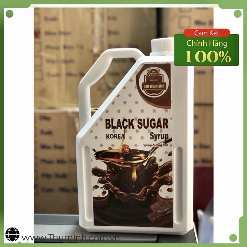 Siro đường đen hàn quốc black sugar can 2.5kg