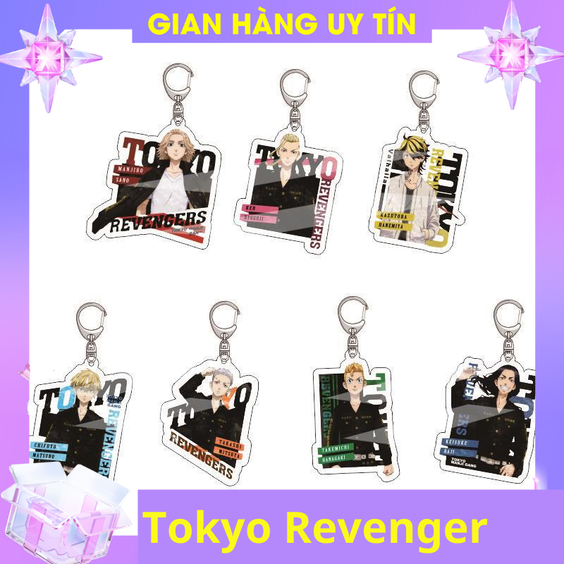 [Hiếm] 1 Móc khóa Tokyo Revengers mica nhân vật anime