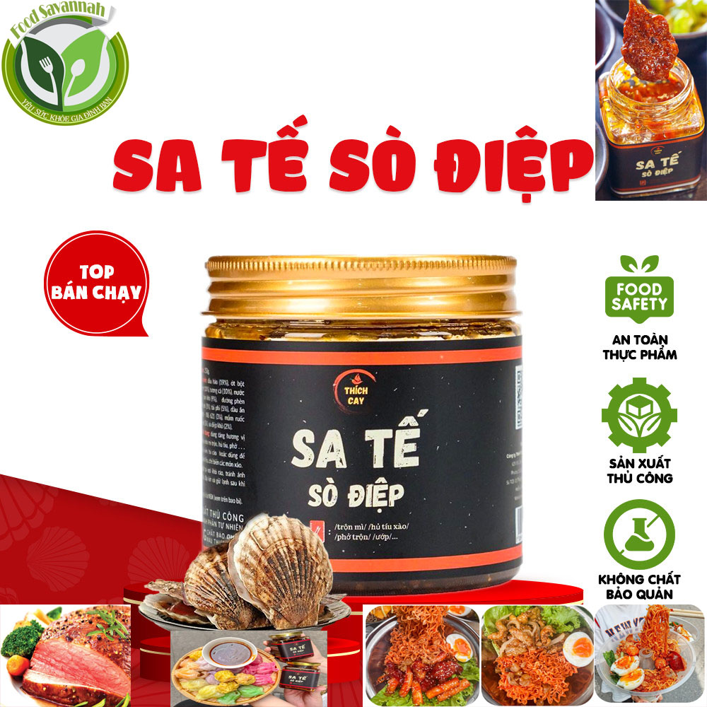 Sa tế sò điệp thích cay loại ngon thượng hạng hũ 150g/ 250g - giá cực rẻ, thơm cay, mặn, ngọt nhẹ, vị đậm đà, ít béo, trộn mì/ hủ tiếu/ phở, ướp thịt cá, làm sốt chấm, mì trộn sa tế, ngon như sa tế tôm