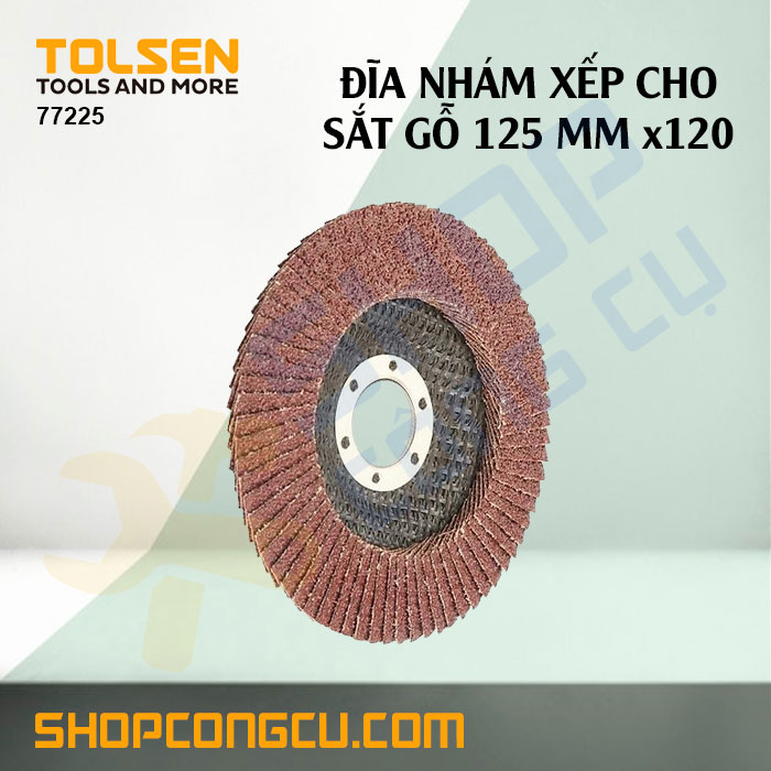 Nhám xếp cho sắt gỗ 125mmx120 Tolsen 77225