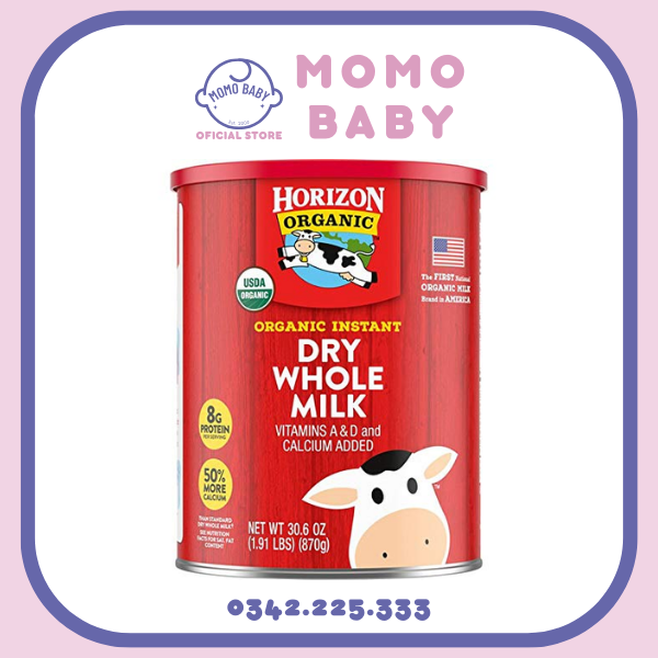 Sữa tươi nguyên kem dạng bột Horizon Organic Dry Whole Milk 870g