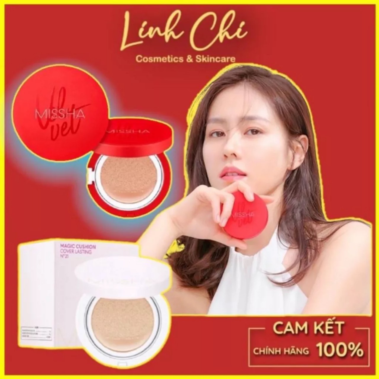 Phấn nước Missha Magic Cushion Cover Lasting / Velvet Finish Cushion