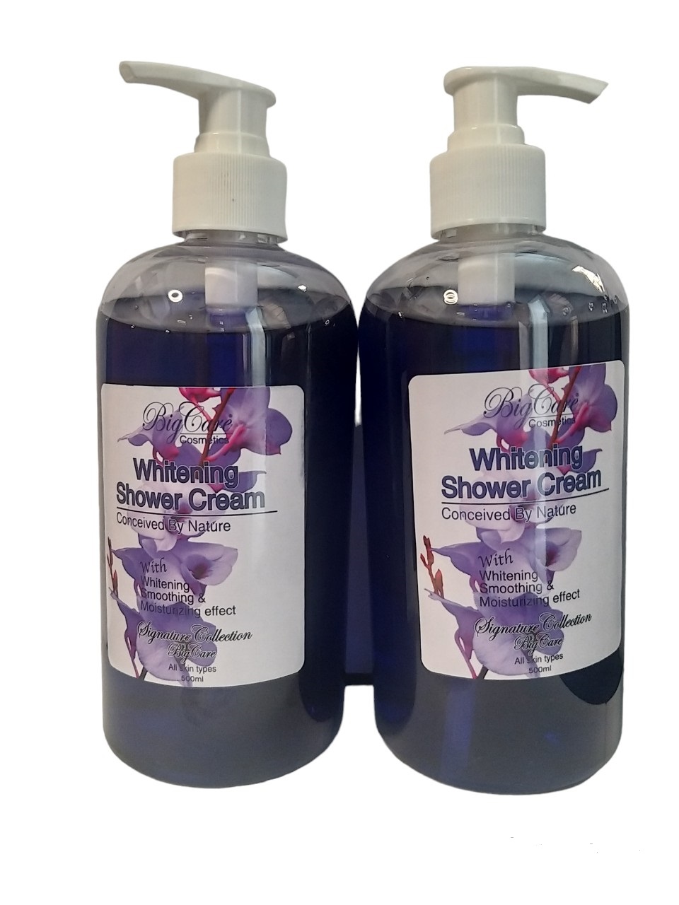 02 Sữa Tắm Trắng Da Sữa Dê Hương Hoa Thảo Mộc Bigcare Trong Suốt 500ml