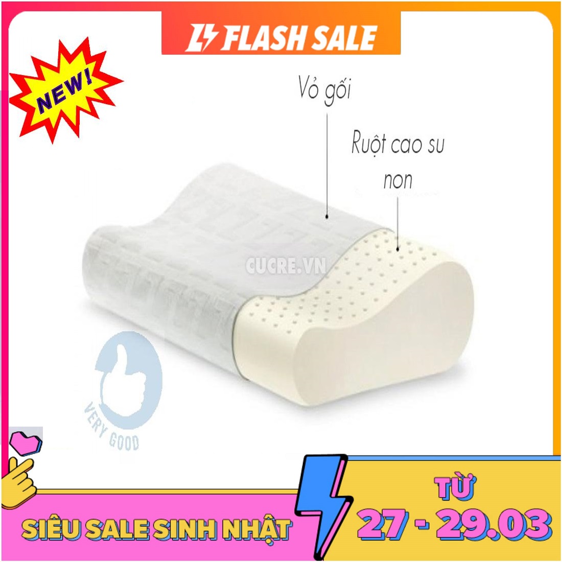 [Gối Nhập Khẩu] Gối Cao Su Non Thiên Nhiên 100% Gối Cao Su Non-Công Nghệ Mới Xuất Xứ Nhật Bản - Có Độ Đàn Hồi Cao ,Cam Kết Chất Lượng Tốt Cao Su Non - Mềm Mại,Cao Cấp.Cho bạn giấc ngủ sâu.Bảo Hành Uy tín.