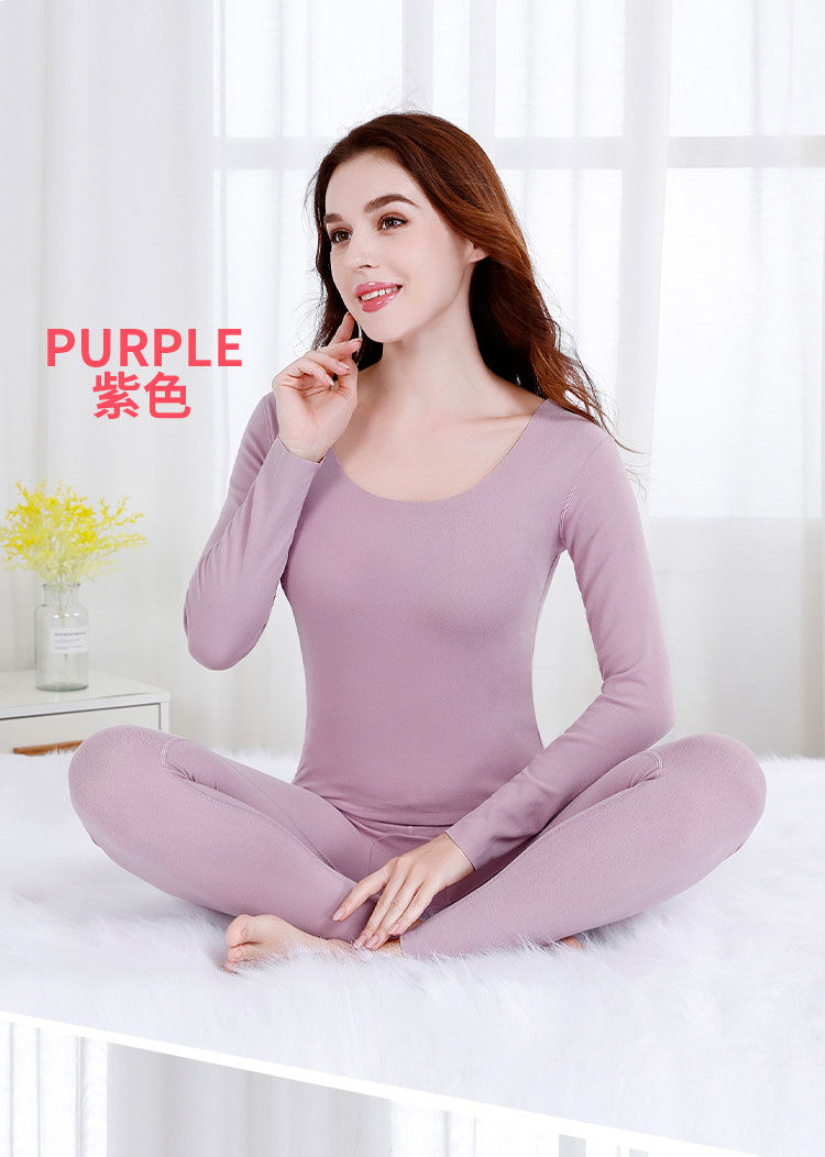 Áo Thu Tự Sưởi Ấm Derong Quần Thu Bộ Đồ Lót Giữ Nhiệt Cho Nữ Áo Mặc Trong Áo Mùa Đông Dày Dặn Lót Nhung Dài Tay 16