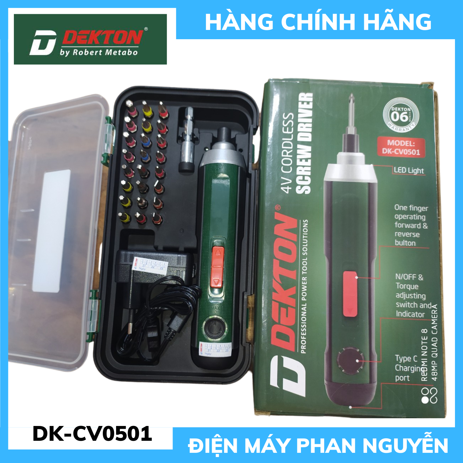Máy bắt vít 4v cao cấp dekton dk-cv0501