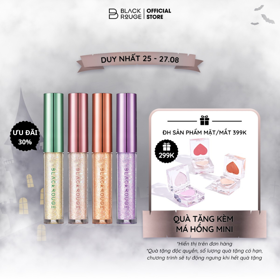 Gel mắt nhũ Black Rouge New Pearlvely Glitter 14g