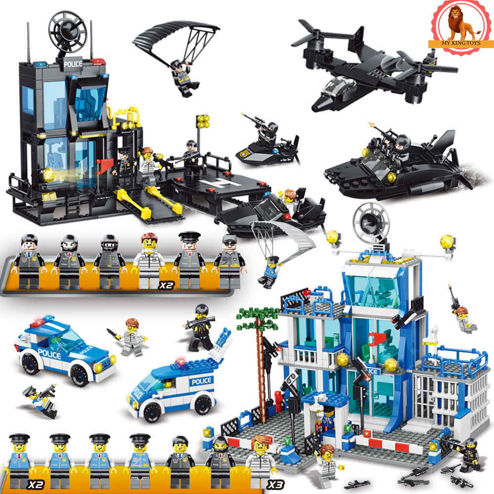 Đồ Chơi Lắp Ráp Kiểu Lego Mô Hình Đồn Cảnh Sát