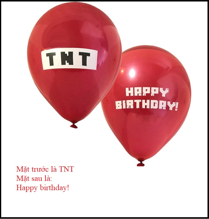 [HCM]Bóng bay minecraft trang trí sinh nhật party lẻ mẫu