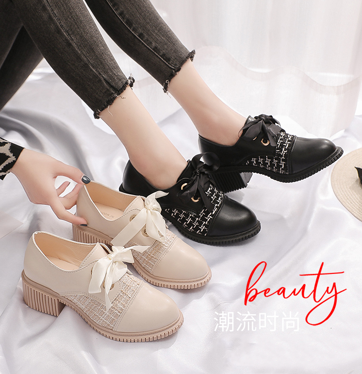 Giày da nữ lolita đế cao 5 phân phong cách nhật bản