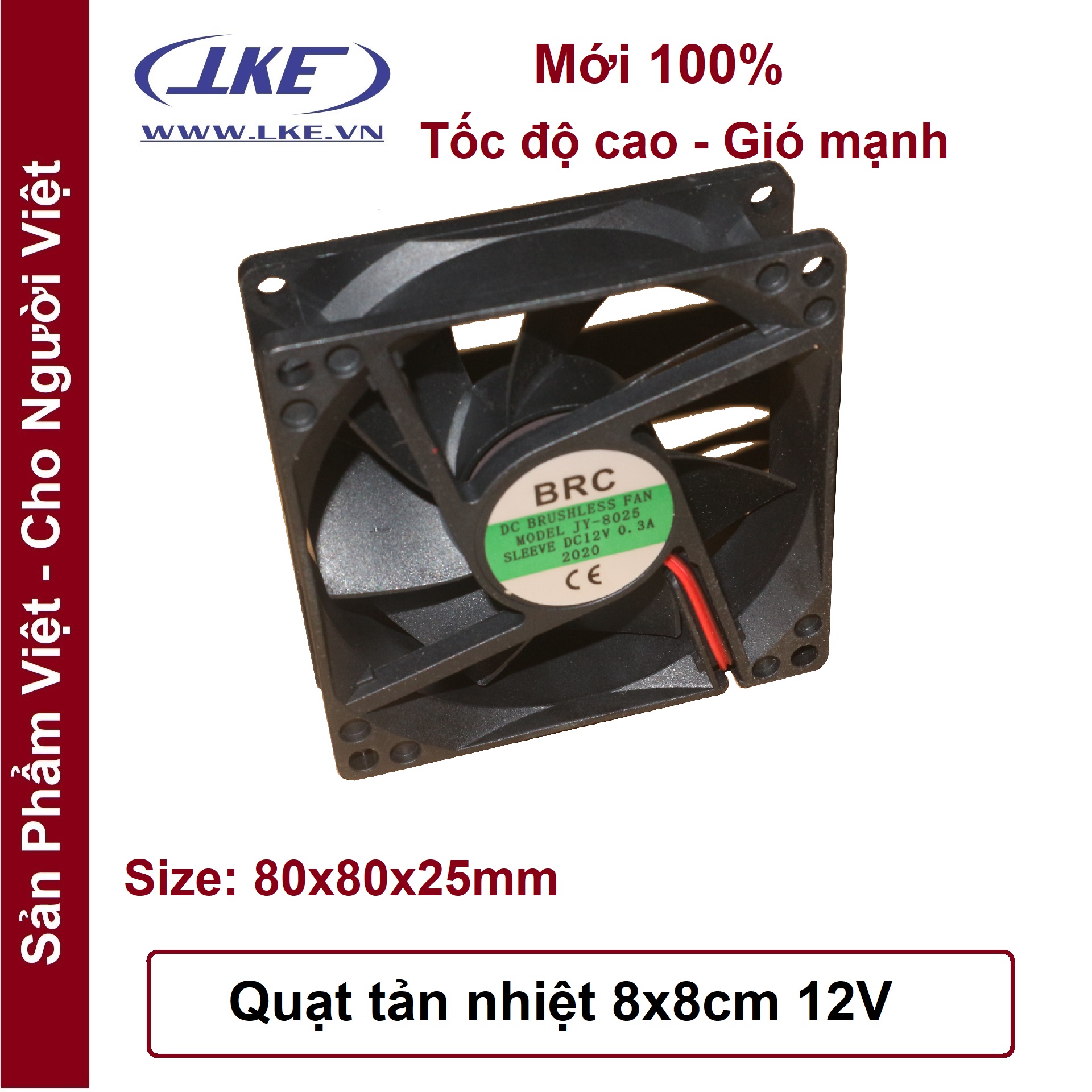 [HCM]Quạt tản nhiệt 8x8cm PRC tốc độ cao