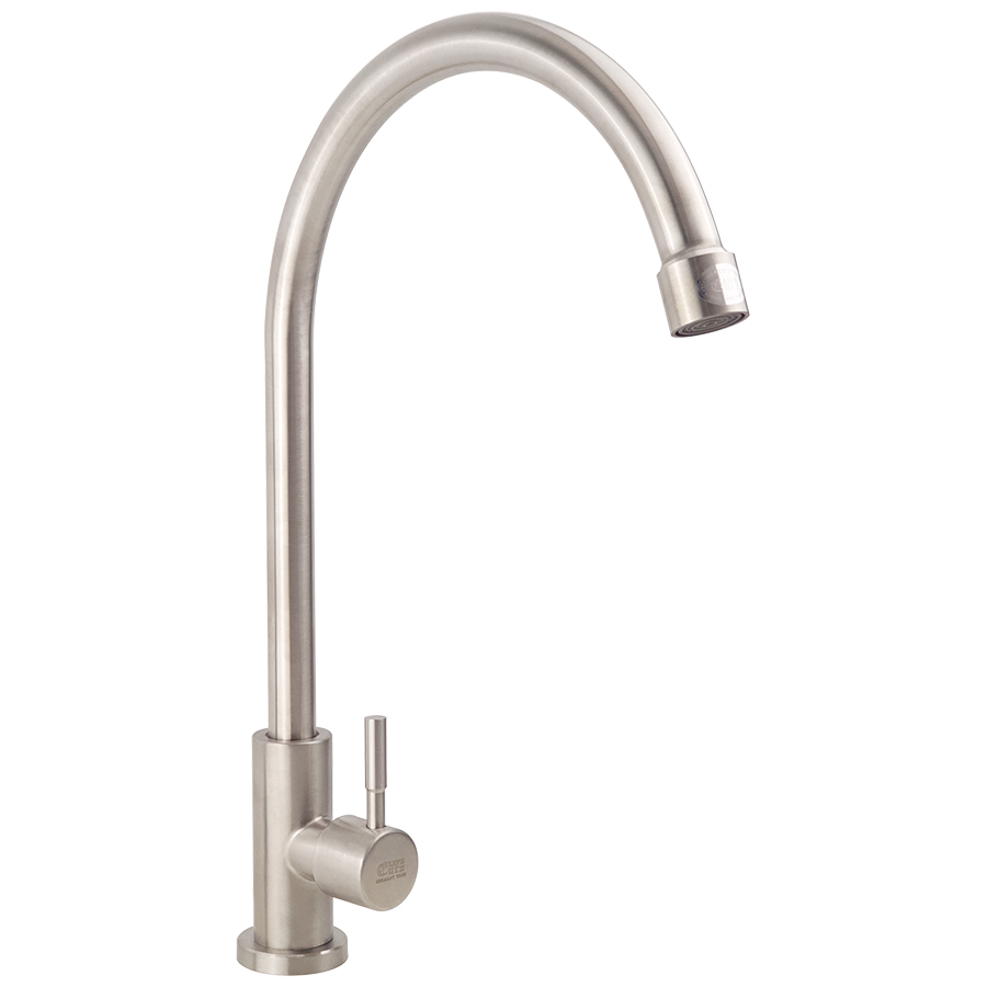 (Có Video) Vòi rửa chén lạnh Inox SUS 304 Eurolife EL-RC07 (Trắng vàng)