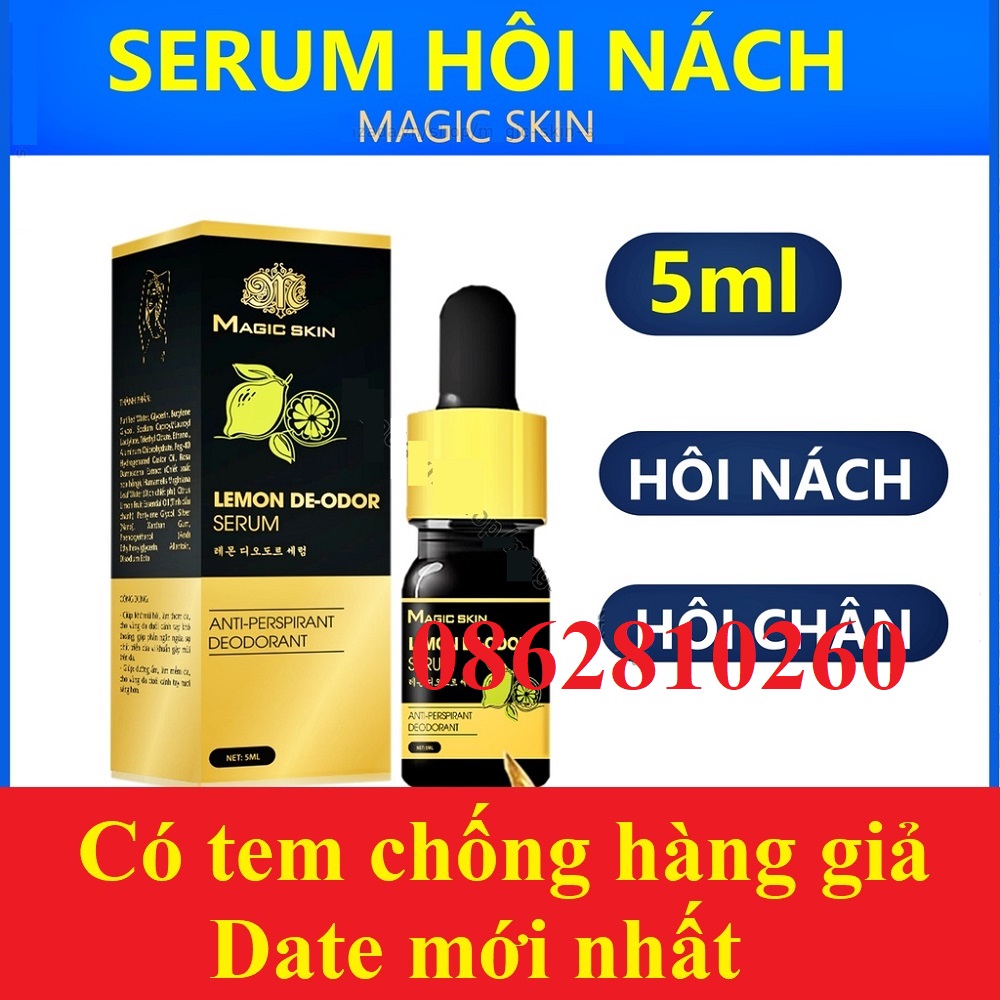 Tinh chất khử mùi hôi nách Deodor Magic Skin Serum Chanh Lemon De-odor Khử mùi cơ thể CHÍNH HÃNG MAGICSKIN