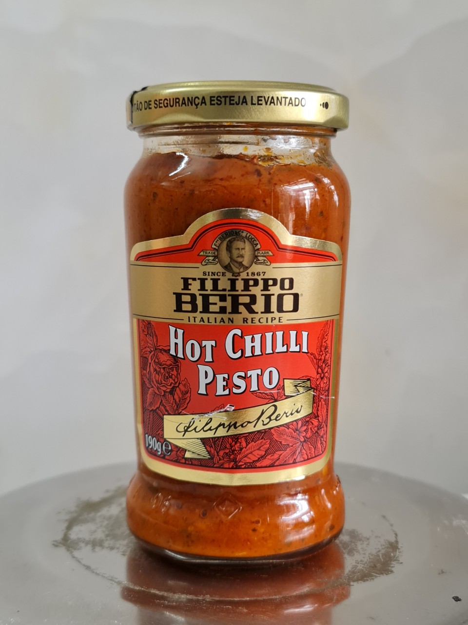 [Lọ ĐỎ 190g - HOT CHILLI] XỐT PESTO LÁ HÚNG QUẾ ỚT CAY [Italia] FILIPPO BERIO Hot Chilli Pesto
