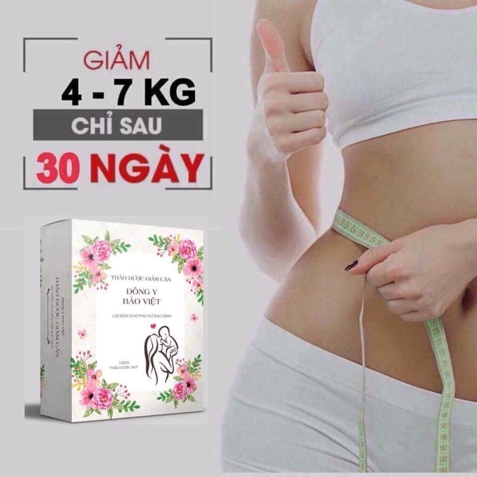 GIẢM CÂN ĐÔNG Y BẢO VIỆT HỘP FULL {tặng kèm 30 viên tan mỡ bụng ban đêm}