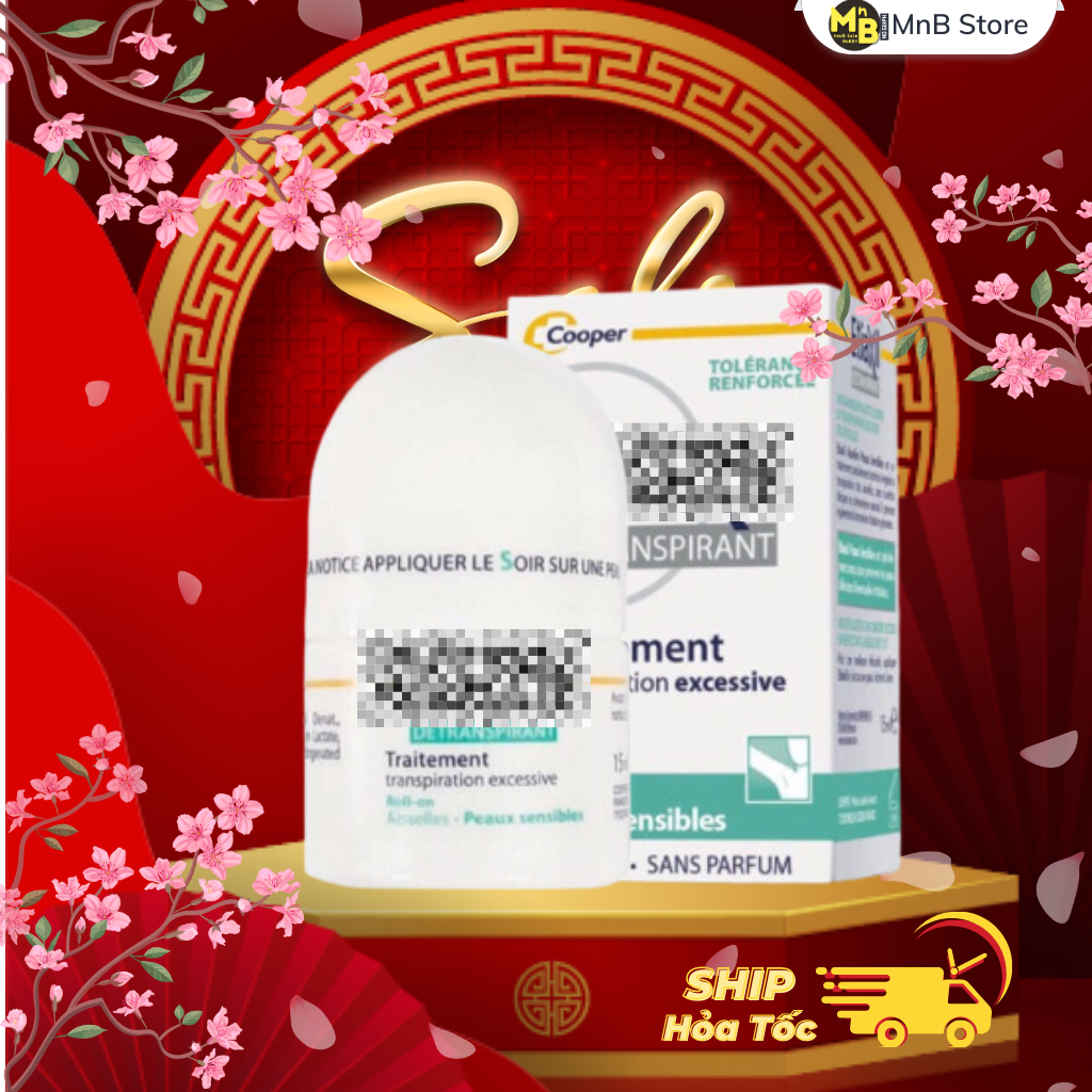 Lăn khử mùi Etiaxil ngăn mồ hôi cho da nhạy cảm không ướt gây ố vàng 15ml