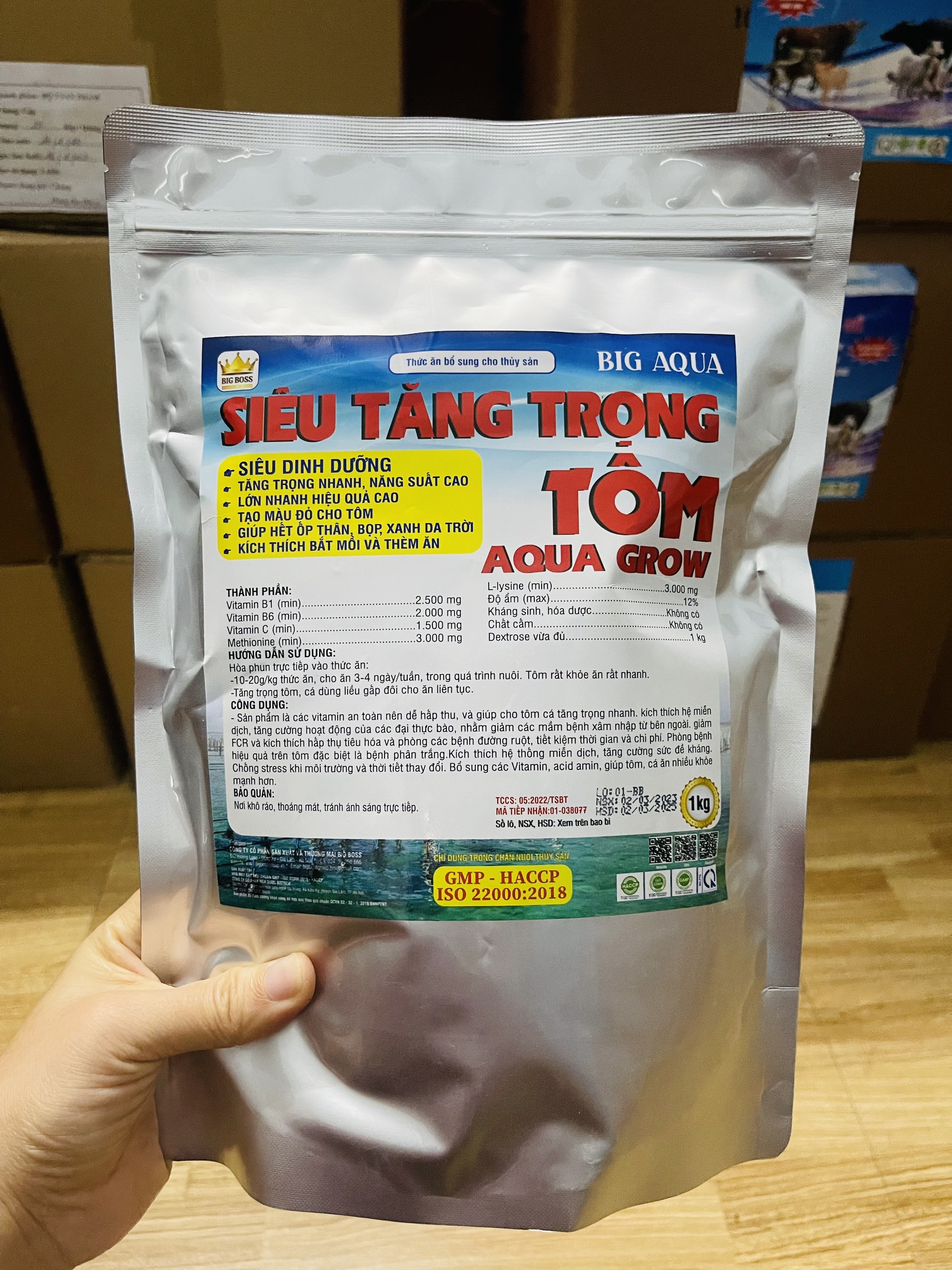 Siêu tăng trọng dùng cho tôm cá giúp lớn nhanh