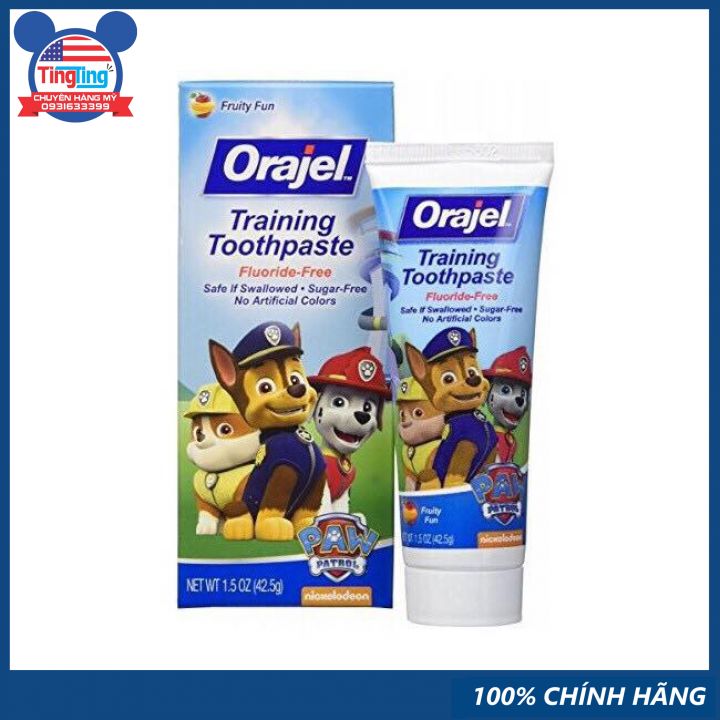 Kem đánh răng nuốt được orajel mỹ tuýp 42.5g - dành cho bé yêu từ 3 tháng tuổi