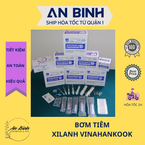 |combo 10| bơm tiêm vinahankook | đầu kim vinahankook - xilanh 1cc lấy máu