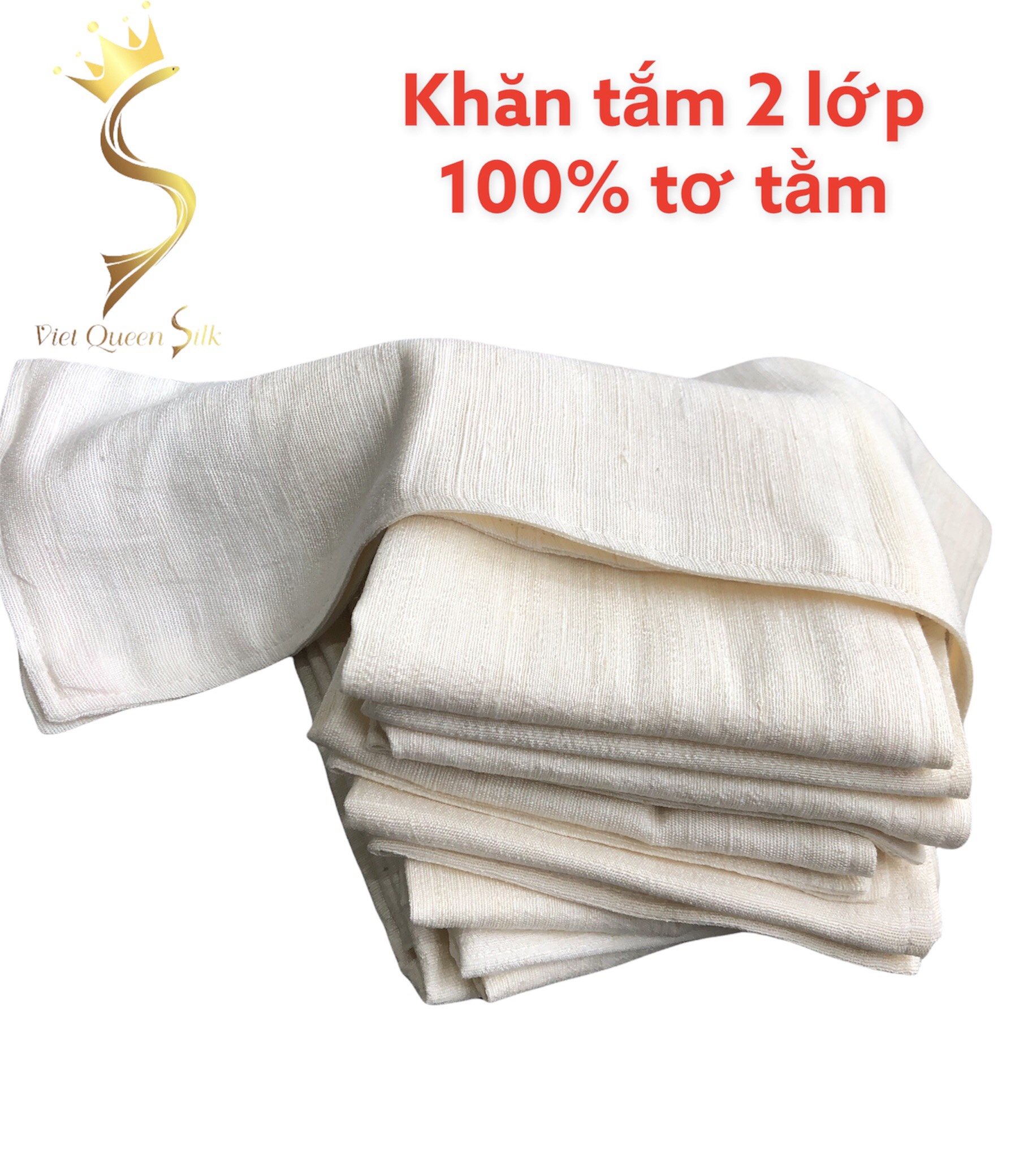 Khăn mặt tơ tằm 2 lớp, sạch đến tận lỗ chân lông, giúp da sáng đẹp chỉ cần rửa mặt, tẩy trang cho da sáng đẹp. Hàng dệt dầy chất lượng nhất nước