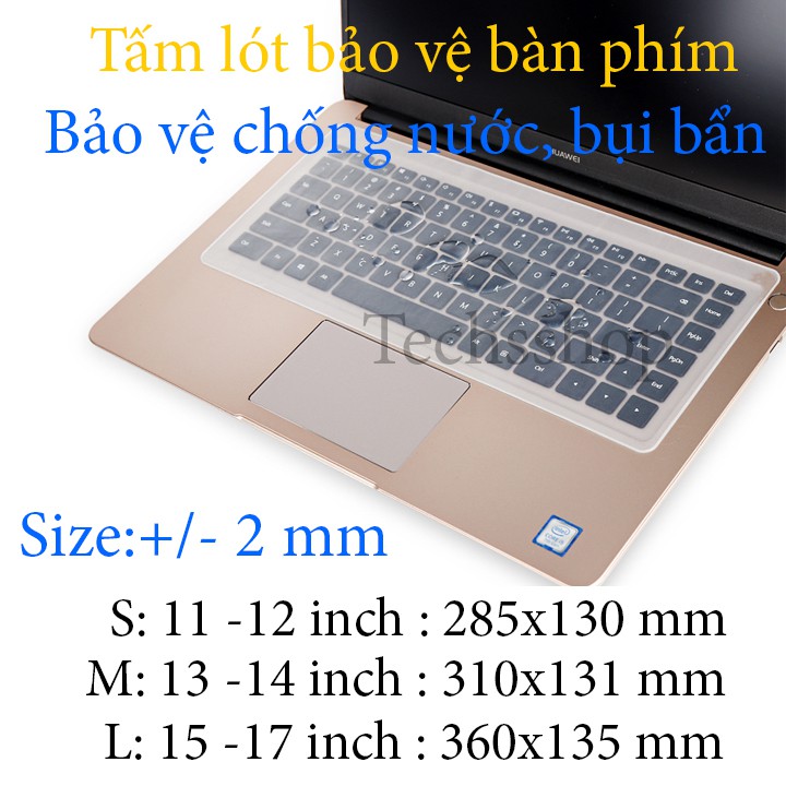 Miếng lót bàn phím cơ bản - Chống bụi bẩn Chống nước - Trong suốt 11 inch - 12 inch - 13 inch - 14 inch - 15 inch -17 Inch