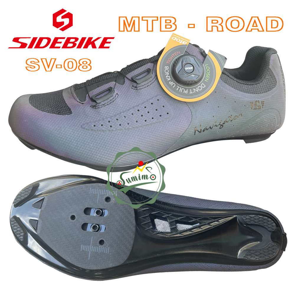 Giày can SIDEBIKE SV-08 đổi màu đế Composite khoá vặn dòng Road và MTB