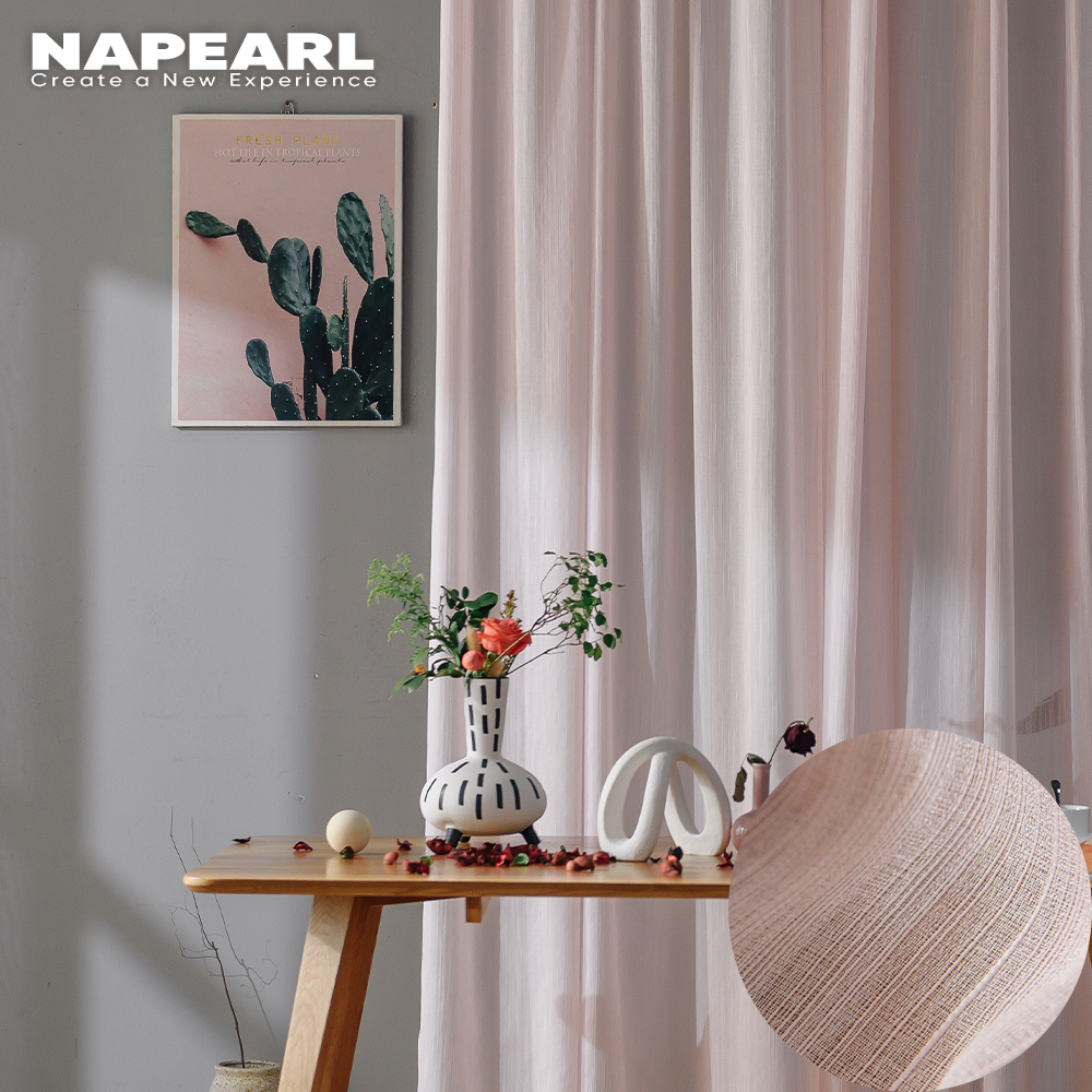 Napearl Rắn Màu Vải Tuyn Rèm Sọc Dọc Thiết Kế Mới Thời Trang Phòng Ngủ Rèm Phòng Khách 1 CÁI
