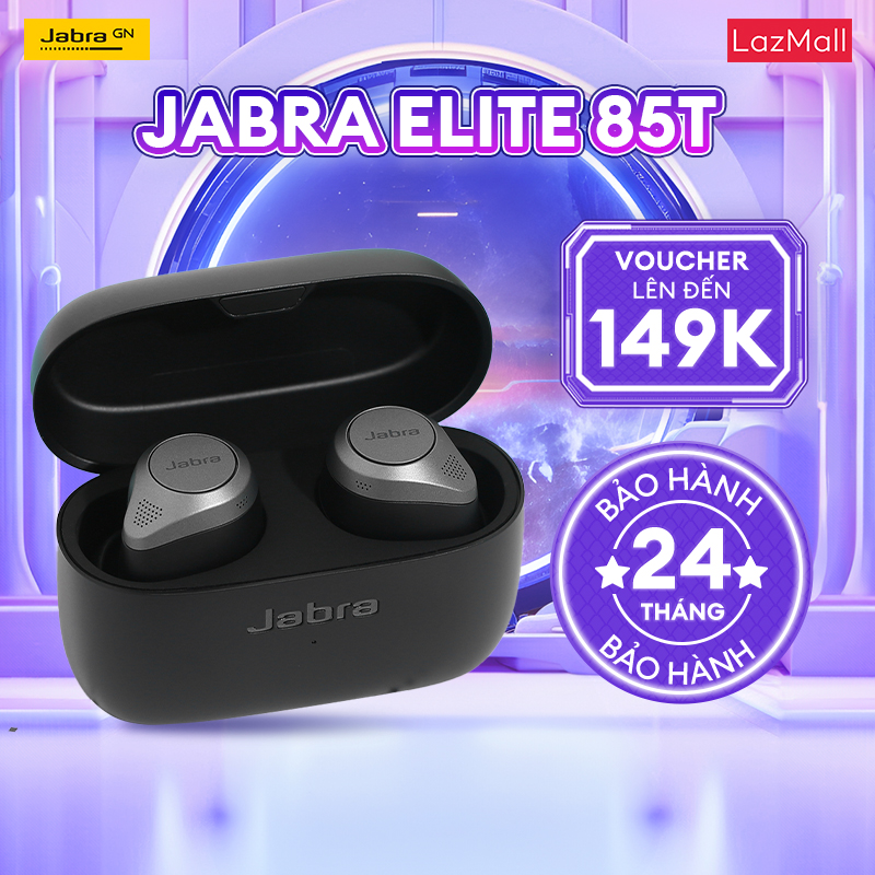 Tai Nghe Bluetooth True Wireless Jabra Elite 85T 6 microphone  Đan Mạch  Chống Nước IPX4 Chống ồn chủ động ANC  Hàng Chính Hãng