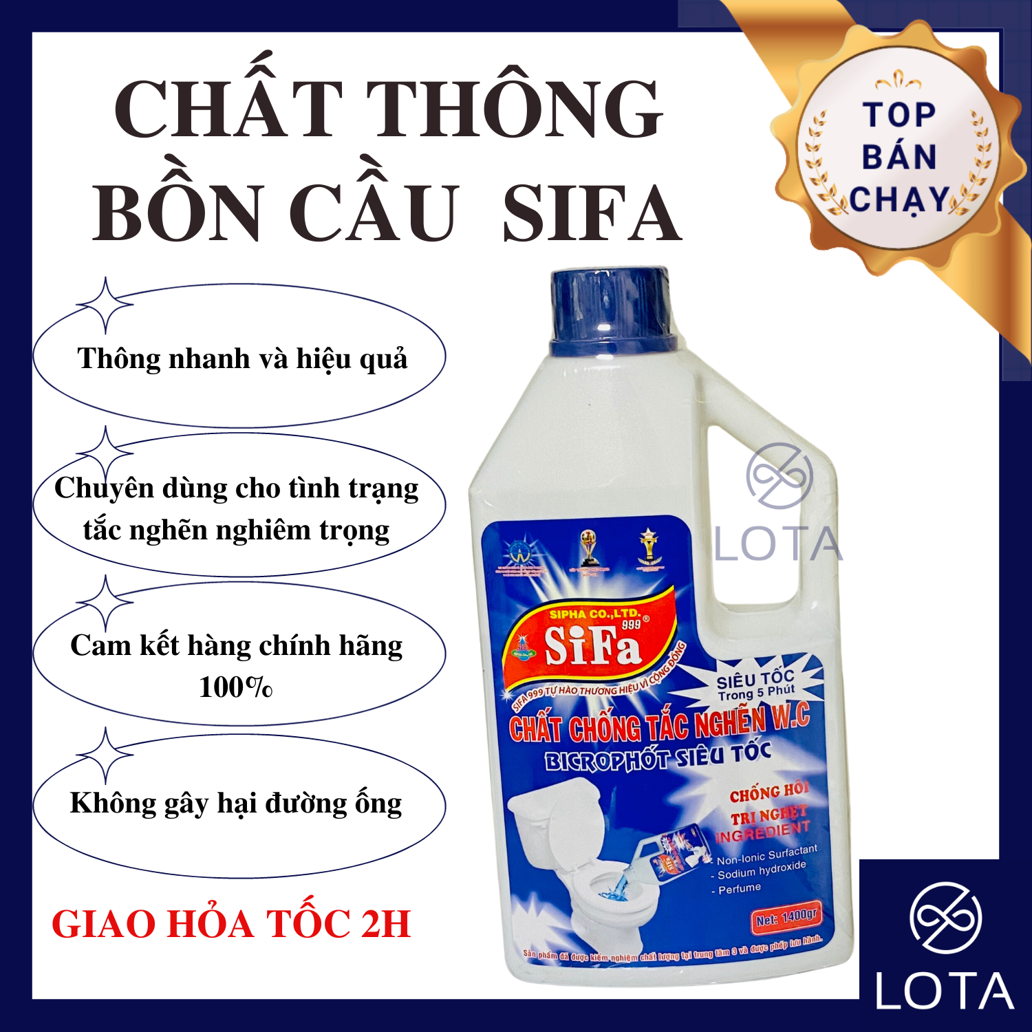  NƯỚC THÔNG BỒN CẦU SIFA chất thông tắc cầu cống nghẹt nghiêm trọng dung dịch xử lý bồn tắc nghẽn thông ống thoát nước toilet nhà vệ sinh phòng tắm LOTA SHOP 