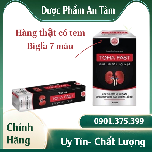Viên uống toha fast giảm sỏi mật, giúp lợi tiểu, lợi mật thành phần hoàn toàn tự nhiên an toàn hiệu quả
