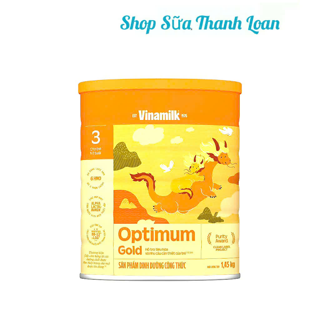 (HSD T11-2026) (Mẫu Mới) SỮA BỘT VINAMILK OPTIMUM GOLD 3 1.450KG.