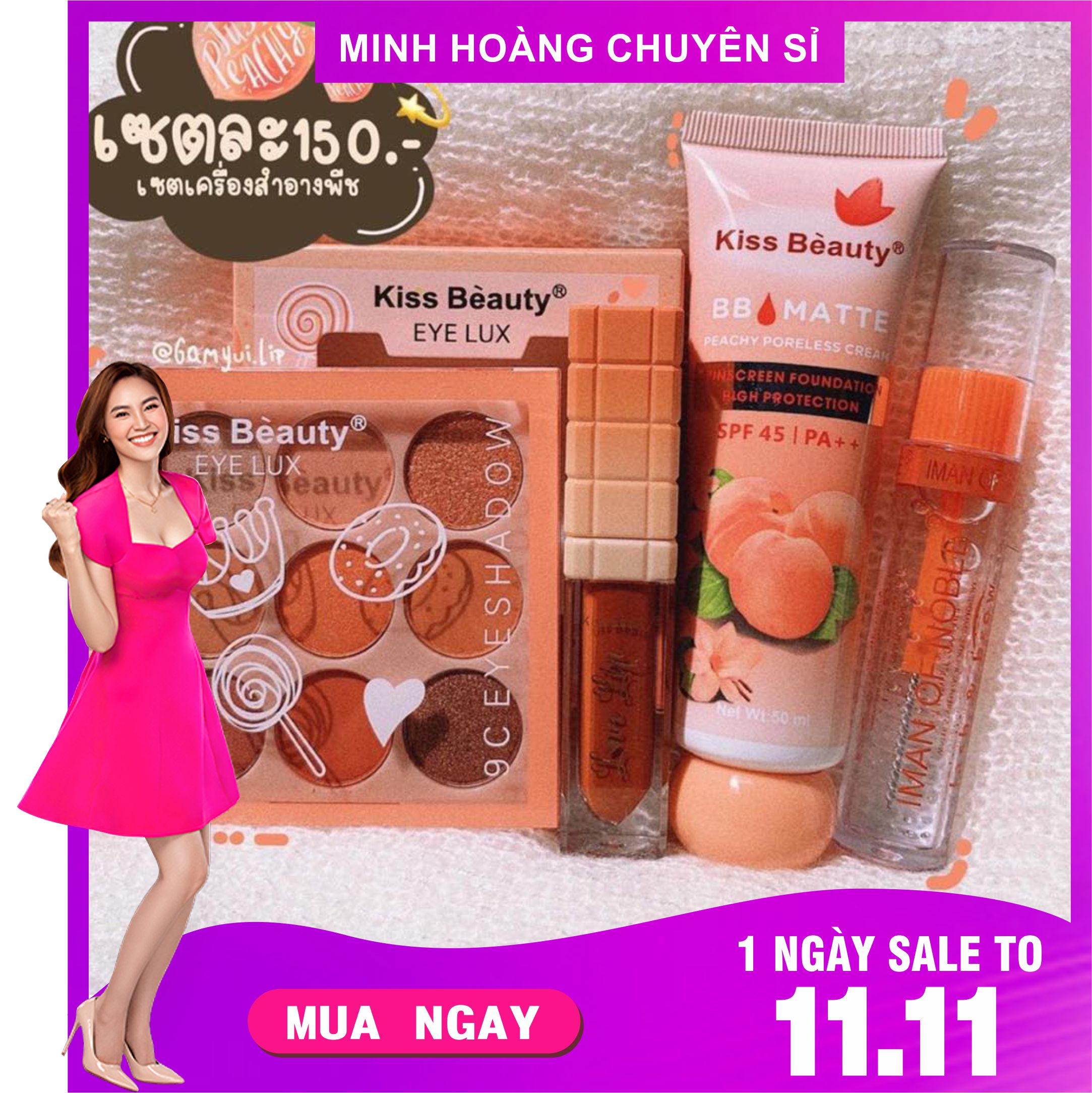 Sét trang điểm kissbeauty 4 món thái lan