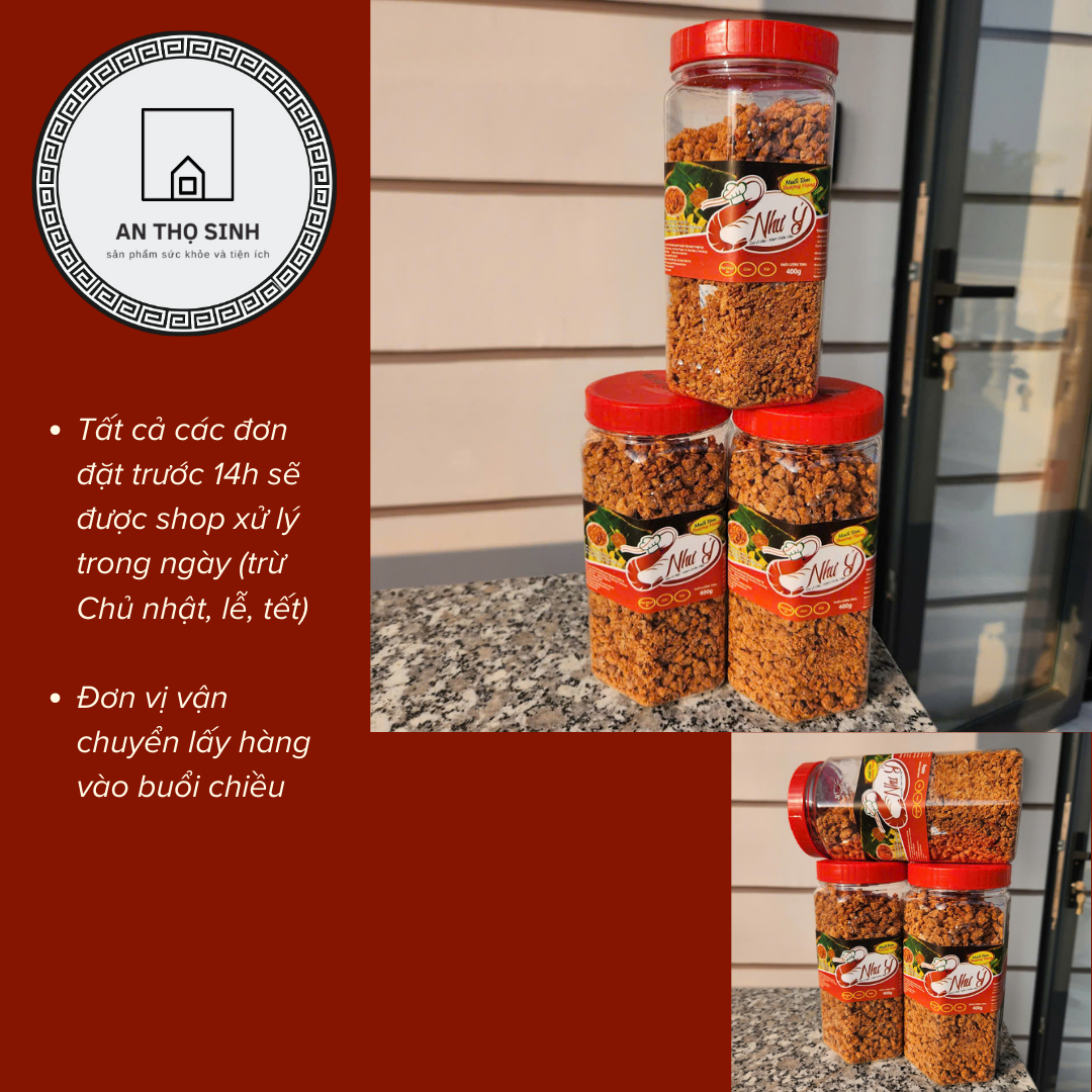 [Một hũ 400g] Muối tôm Như Ý hạt to thơm ngon giòn rụm
