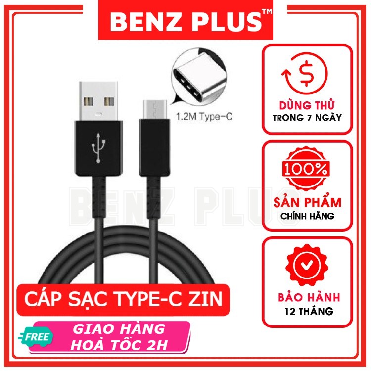 Cáp sạc Samsung type-c chính hãng bảo hành 12 tháng hỗ trợ sạc nhanh, dây sạc Samsung Zin