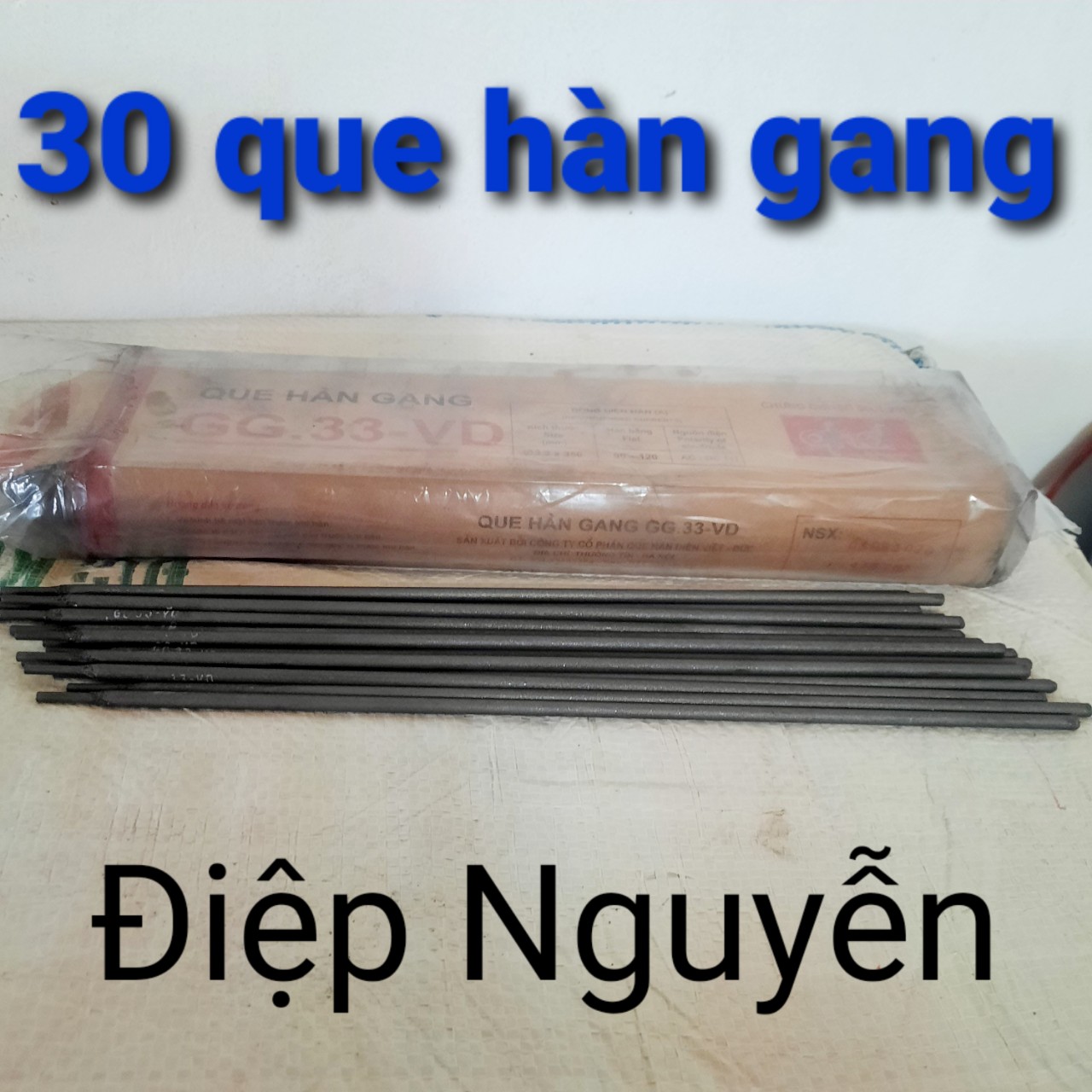 Combo 30 que hàn gang 3,2 ly, que xịn chuẩn gg-33-vd