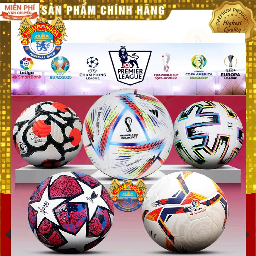 Quả bóng đá C1 World Cup 2022 số 5 Ngoại Hạng Anh Chung kết Champion League Trái bóng đá Premier League size 5 trái banh da nam WC Qatar