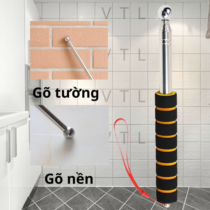Gậy Gõ Gạch, Gõ Tường Rỗng Inox Chắc Chắn Queenlee store