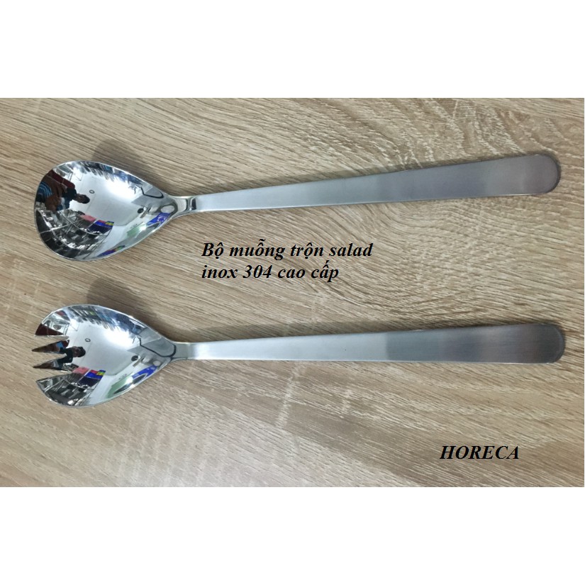 Bộ muỗng trộn salad inox 304 cao cấp cho nhà hàng