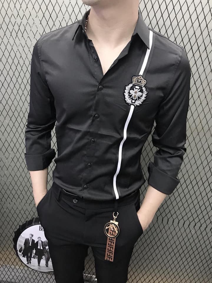 Áo sơ mi cặp nam in logo siêu hootttt pu88