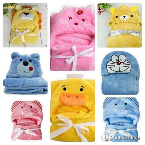 [HCM]Khăn choàng nón hình thú cho bé sơ sinh