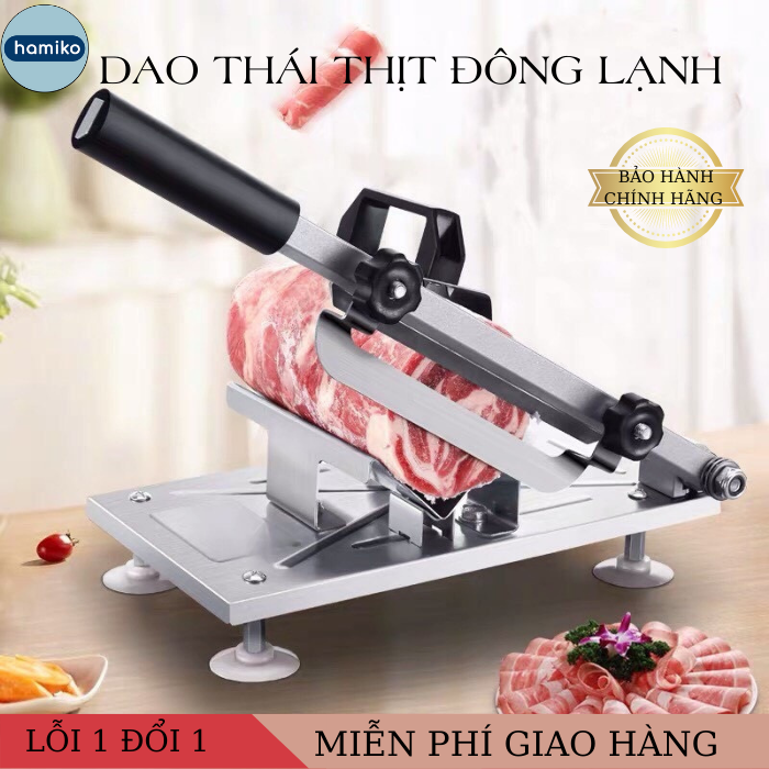 Máy thái thịt đông lạnh, dao cắt gà vịt bò hoa quả làm bếp đa năng-hamikovn