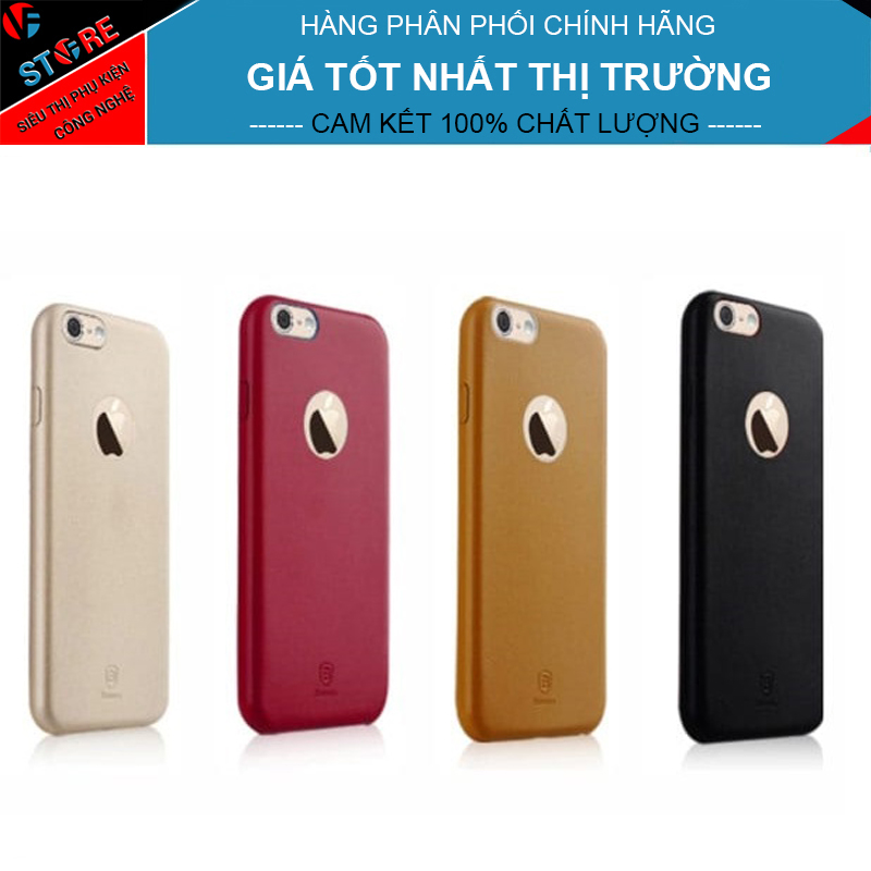 Ốp lưng iPhone 6/6S/6 plus/6S Plus Baseus Thin nhựa mềm giả da PU cao cấp