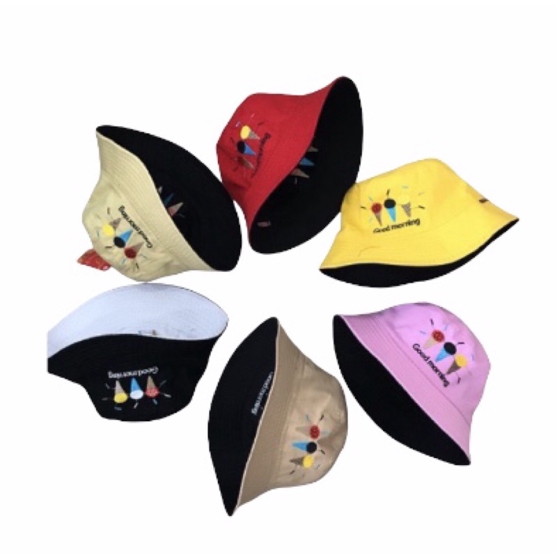 Nón bucket 2 mặt - 3 que kem