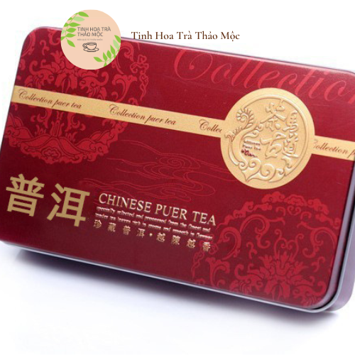 Phổ nhĩ nếp thiếc quà tặng 15 viên cao cấp thơm Tinh Hoa Trà Thảo Mộc Món Qùa Từ Thiên Nhiên