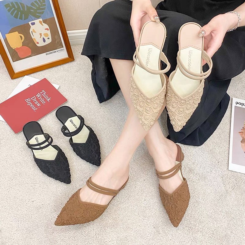 Sục nhọn hoa hồng nữ đế 3-5cm thời trang Sục nhựa đi mưa