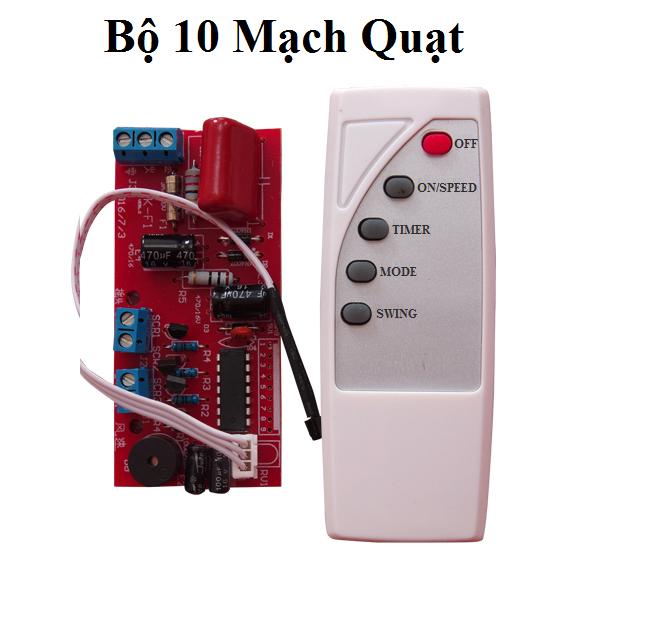 10 mạch điều khiển quạt từ xa dùng cho quạt bàn, quạt treo tường, quạt cây.. điều khiển tiếng Anh mạch đỏ xịn có cầu chì bảo vệ.