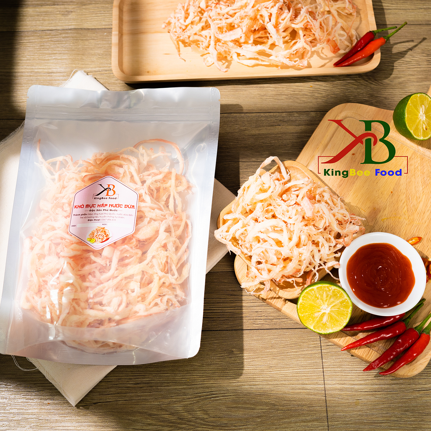 Khô mực phú quốc hấp nước dừa xé sợi 500g, 1kg - đặc sản phú quốc