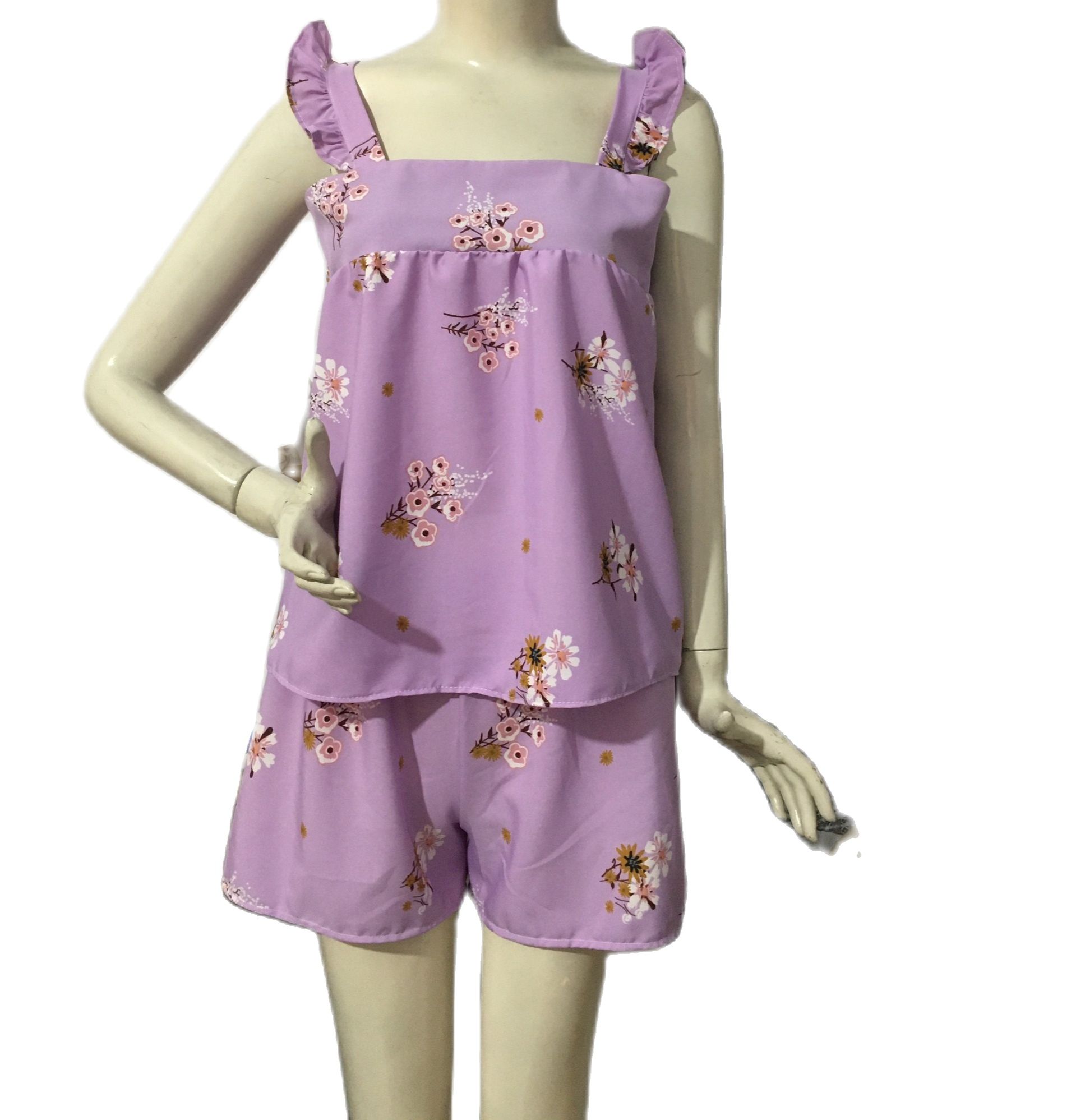 Đồ Bộ Đùi Hoạt Hình Tay Cánh Tiên Vải Lụa Hàn ,Freesize dưới 56kg