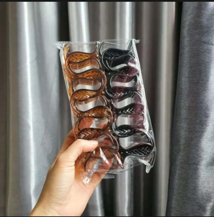 Combo 12 cái kẹp tóc càng cua 3 răng