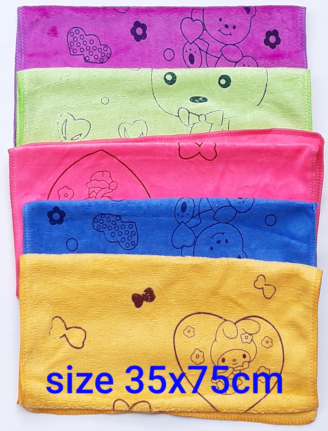 Khăn tắm gội HÌNH THÚ Cao Cấp 35x75cm Siêu mềm mịn, hút nước, không ra màu ( dùng được cho trẻ nhỏ)